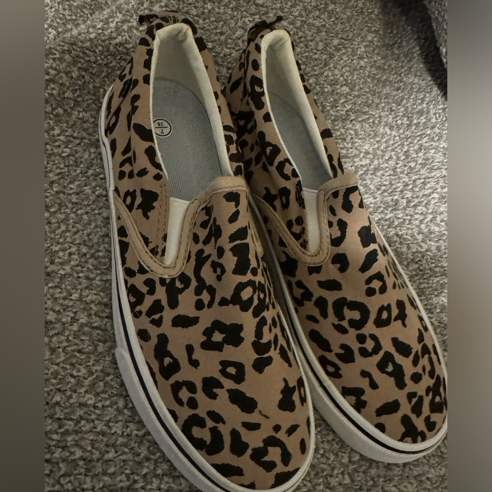 Women’s leopard slip on shoes